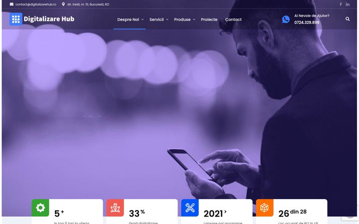 Screenshot stránky digitalizarehub.ro
