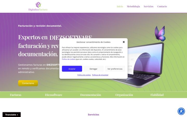 Screenshot of digitalizatufactura.com
