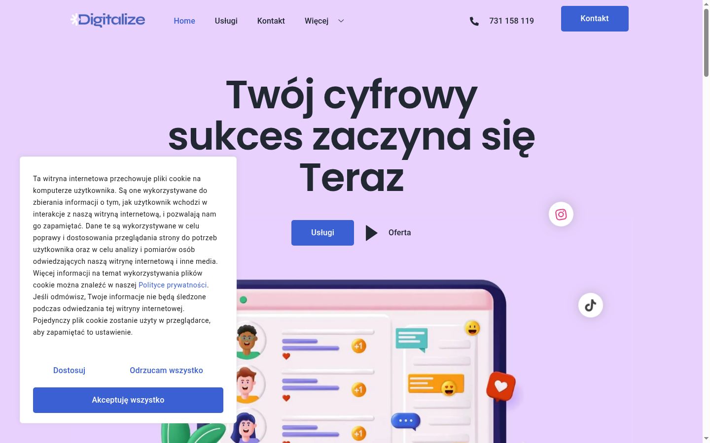 Snimka zaslona bannera za privolu prikazanog prije bilo kakve interakcije