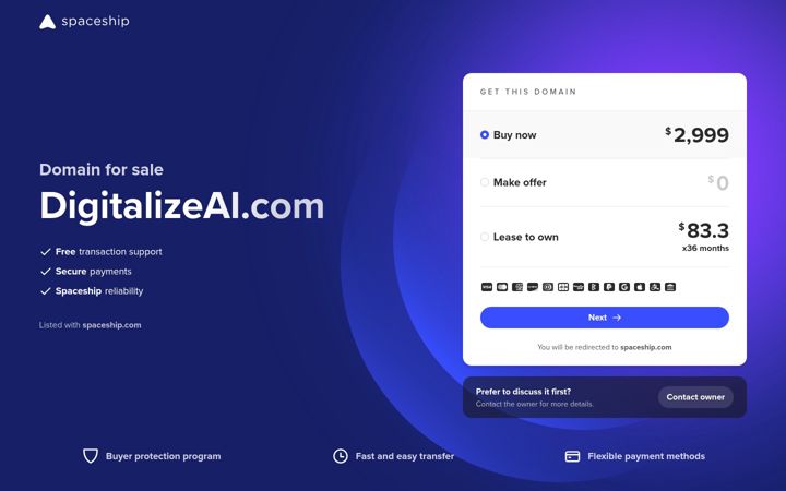 Screenshot of digitalizeai.com