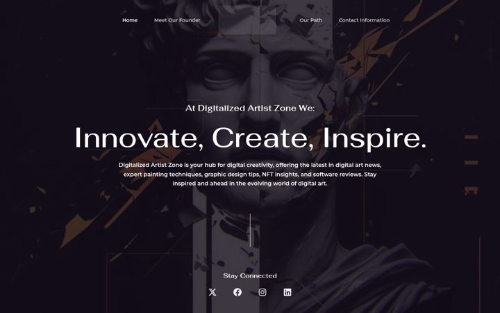 Screenshot of digitalizedartistzone.com