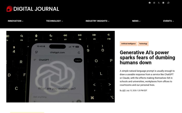 Zrzut ekranu digitaljournal.com