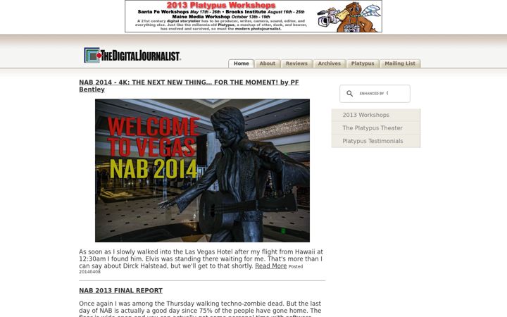 Screenshot of digitaljournalist.org