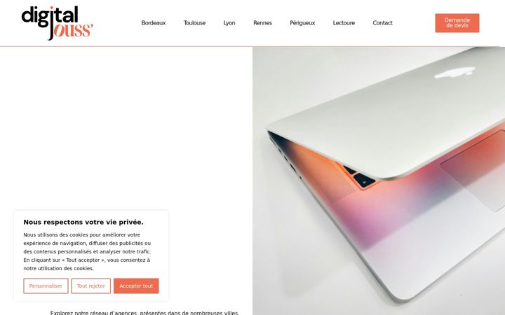 Ekrānuzņēmums no digitaljouss-agences.fr