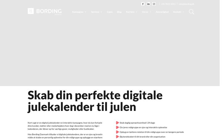 Captura de pantalla de digitaljulekalender.dk