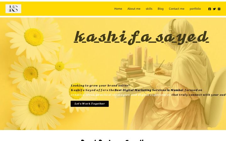 Kuvakaappaus sivustosta digitalkashifasayed.in