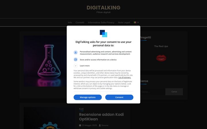 Screenshot stránky digitalking.it