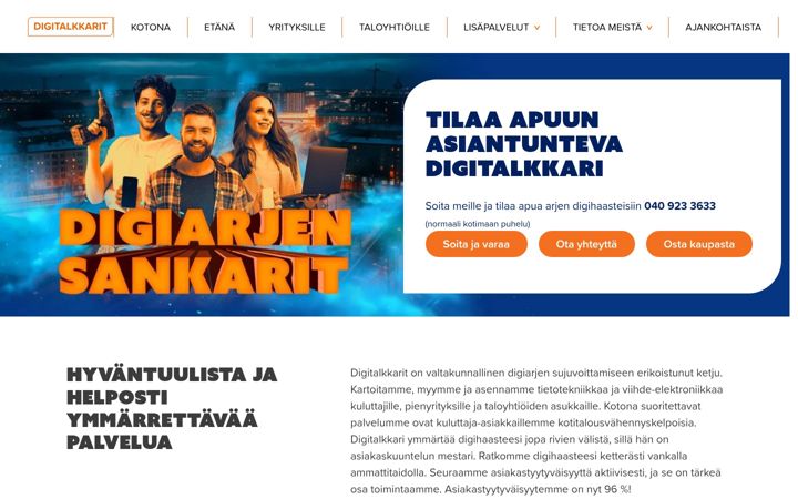 Screenshot di digitalkkarit.fi