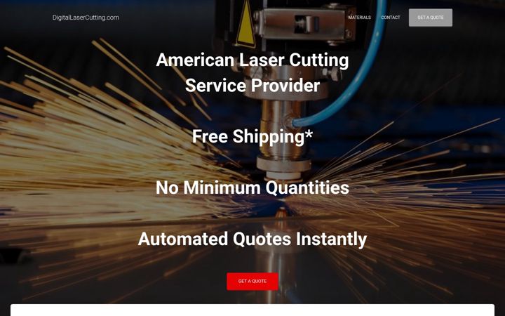 Screenshot of digitallasercutting.com