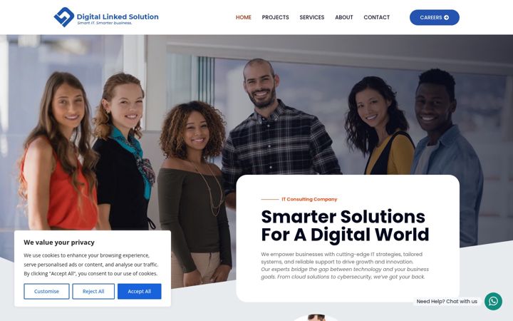 Screenshot of digitallinkedsolutions.com