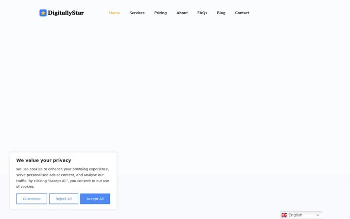 Screenshot of digitallystar.com