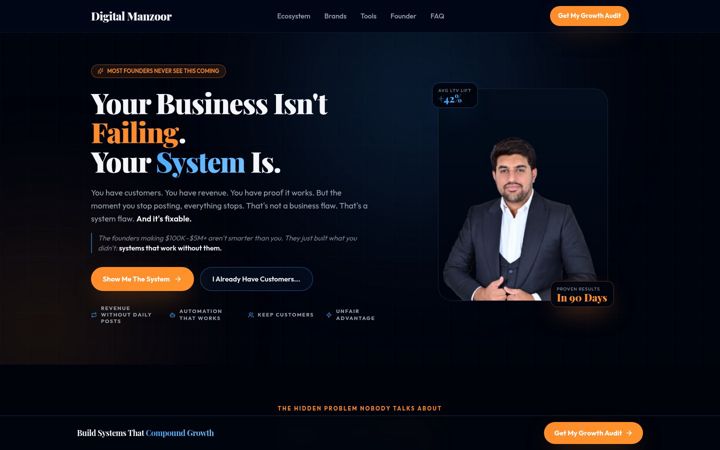 Screenshot of digitalmanzoor.com