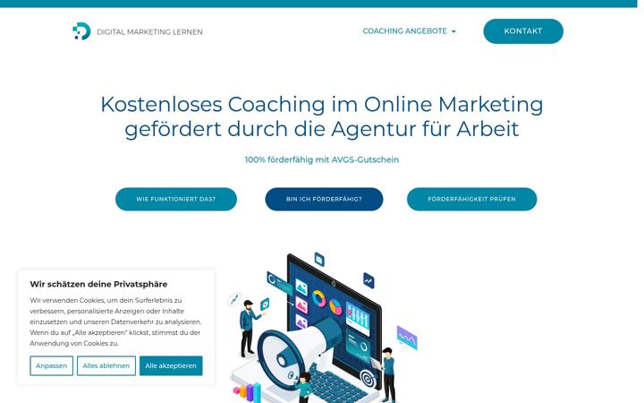 Screenshot of digitalmarketing-lernen.de