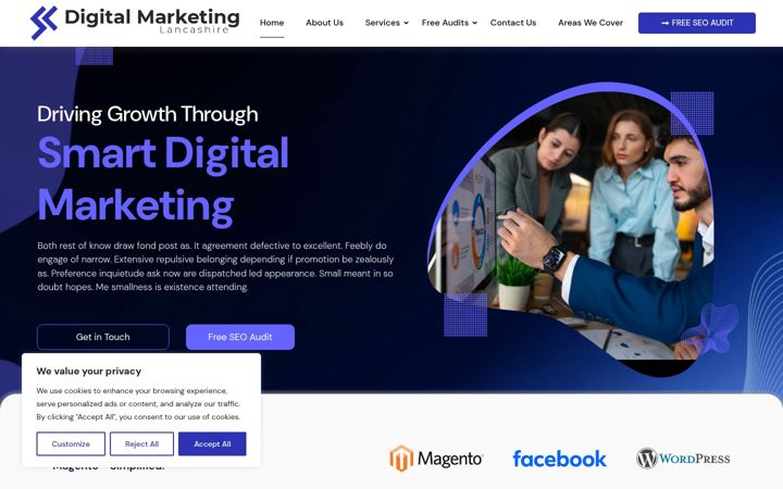 Zrzut ekranu digitalmarketinglancashire.co.uk