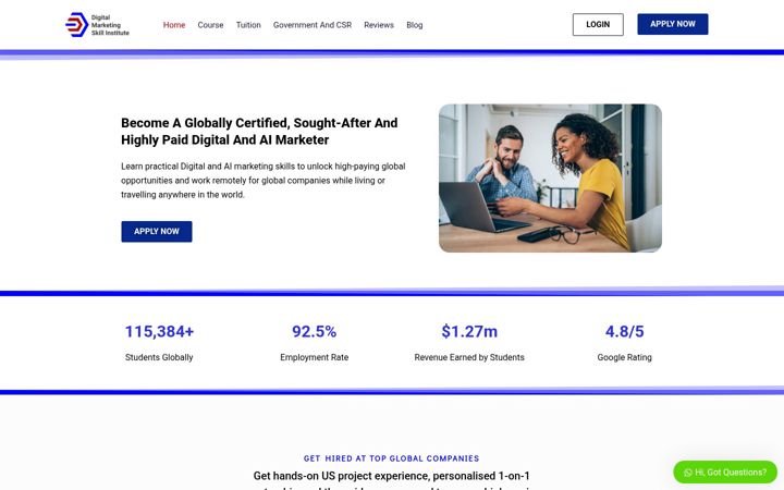 Screenshot of digitalmarketingskill.com