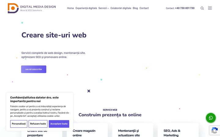 Screenshot stránky digitalmediadesign.ro