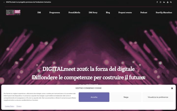 Screenshot of digitalmeet.it