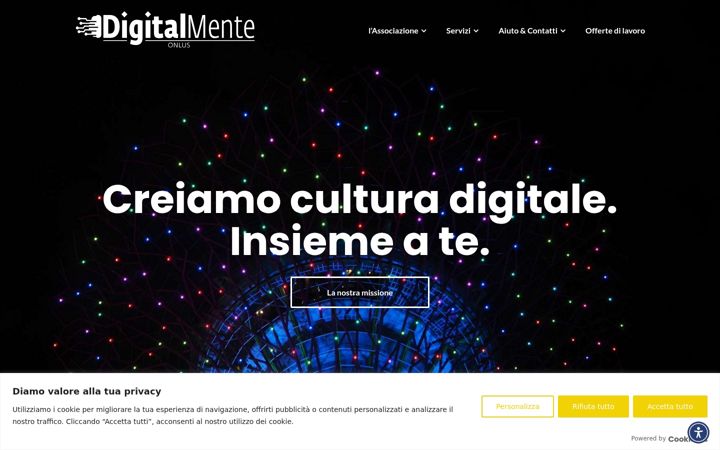 Screenshot von digitalmenteonlus.it