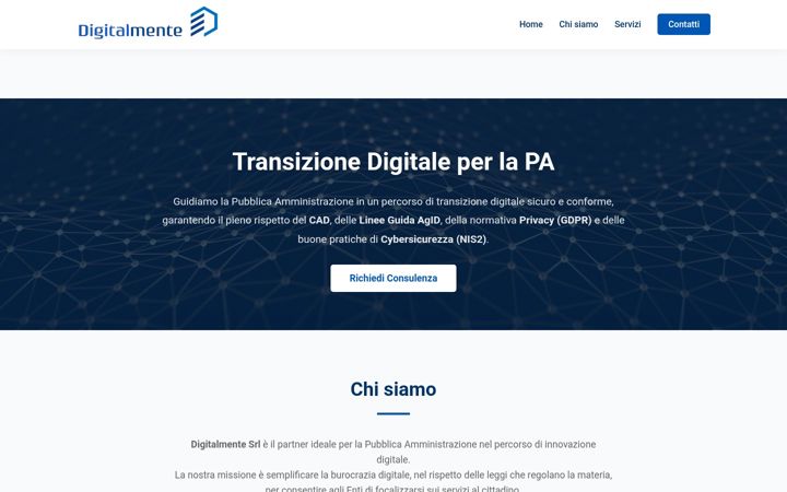 Screenshot of digitalmentesrls.it