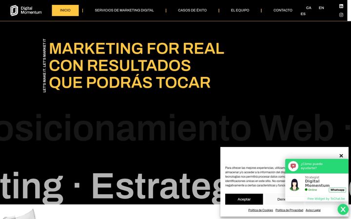 Ekraanipilt saidist digitalmomentum.es