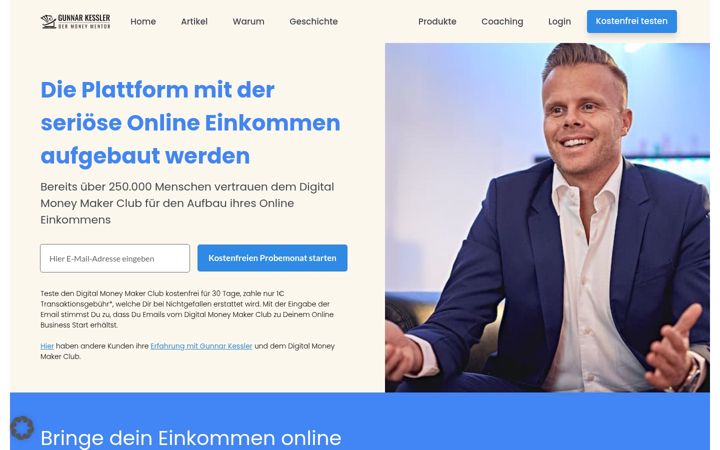 Captura de pantalla de digitalmoneymaker.de