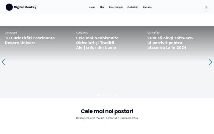 Screenshot stránky digitalmonkey.ro