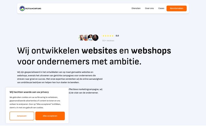 Skärmbild av digitalmountains.nl