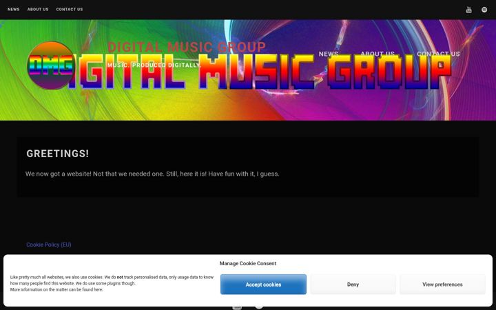 Captură de ecran a digitalmusicgroup.net