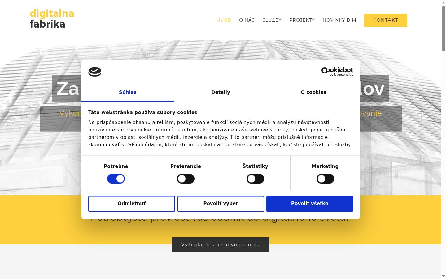 Snímka obrazovky banera súhlasu zobrazeného pred akoukoľvek interakciou