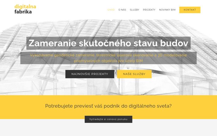 Screenshot stránky digitalnafabrika.sk