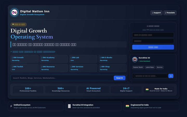 Screenshot of digitalnationinn.com