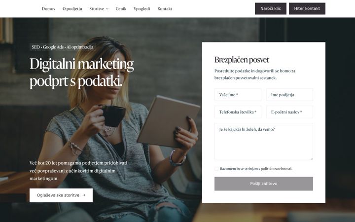 Screenshot ta' digitalni-marketing.si