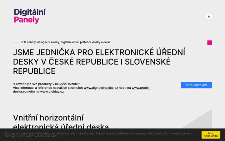 Skærmbillede af digitalni-panely.cz