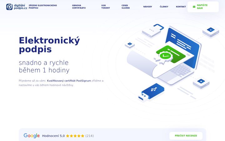 Screenshot ta' digitalni-podpis.cz