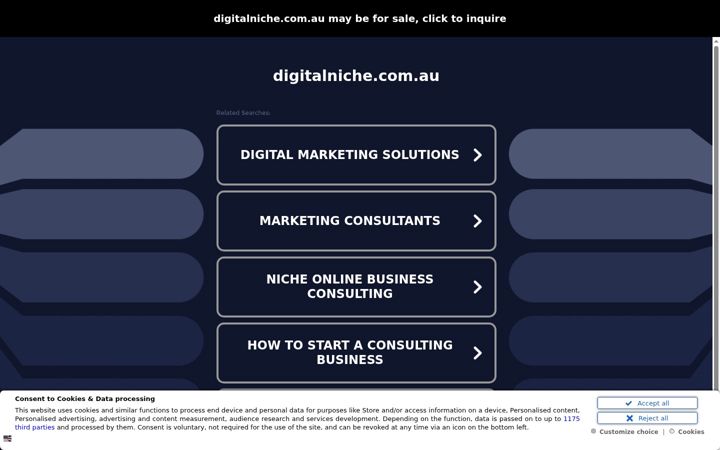 Captura de pantalla de digitalniche.com.au