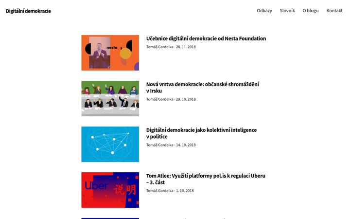 Screenshot ta' digitalnidemokracie.cz