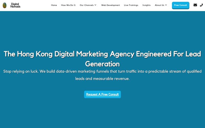 Screenshot of digitalnomadshk.com