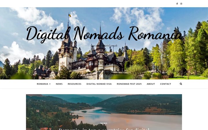Screenshot of digitalnomadsromania.com