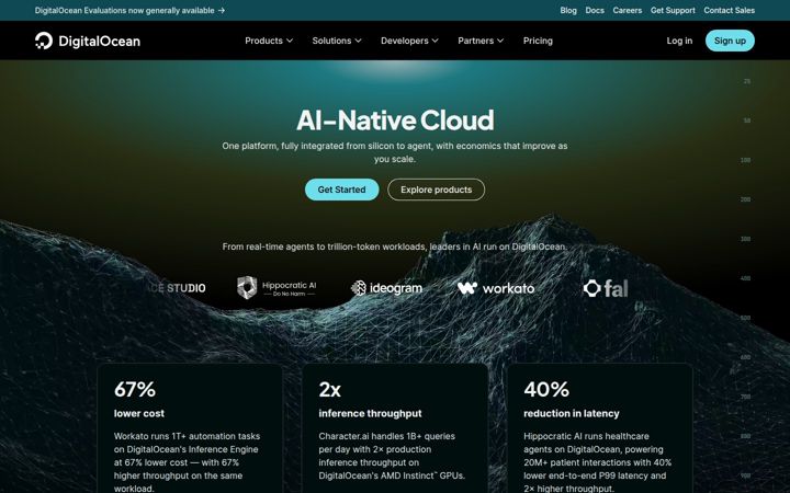 Zrzut ekranu digitalocean.com