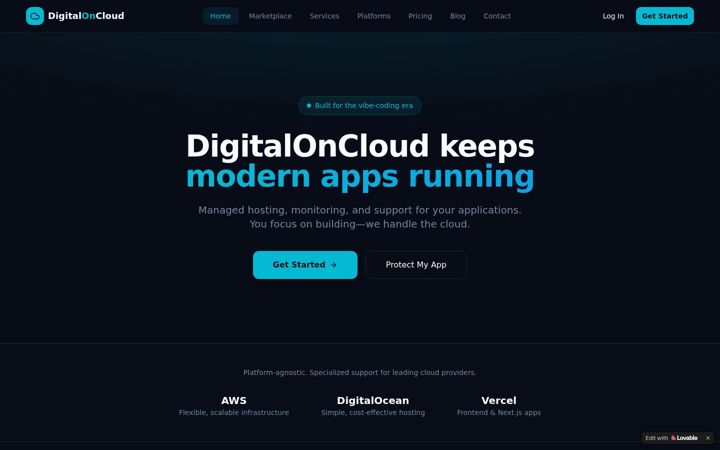 Screenshot of digitaloncloud.com