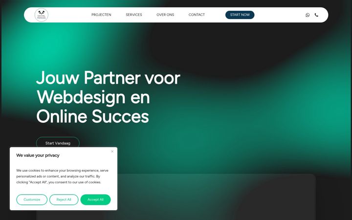 Skärmbild av digitalpandas.nl