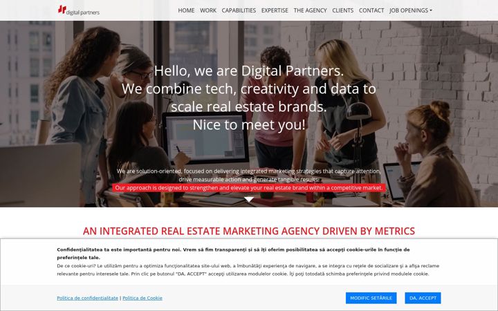 Screenshot stránky digitalpartners.ro