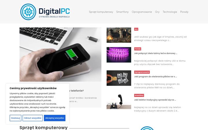 Snimka zaslona za digitalpc.pl