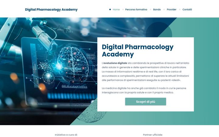 Screenshot von digitalpharmacologyacademy.it