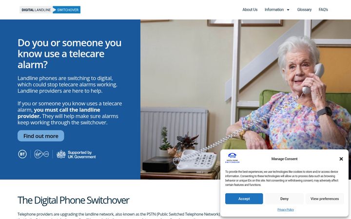 Screenshot of digitalphoneswitchover.com
