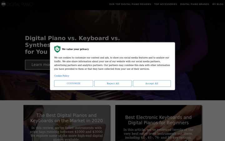 Screenshot of digitalpianojudge.com