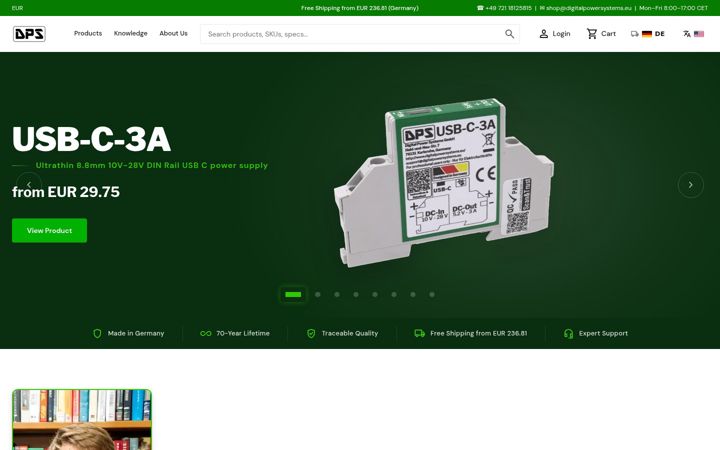 Screenshot of digitalpowersystems.eu