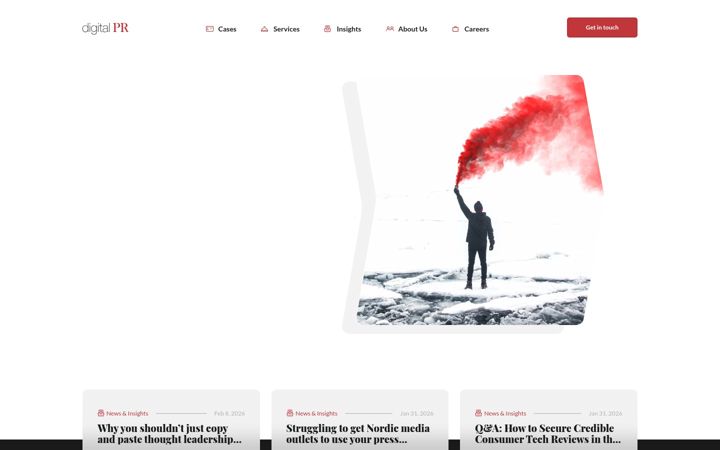 Snímek obrazovky digitalpr.dk