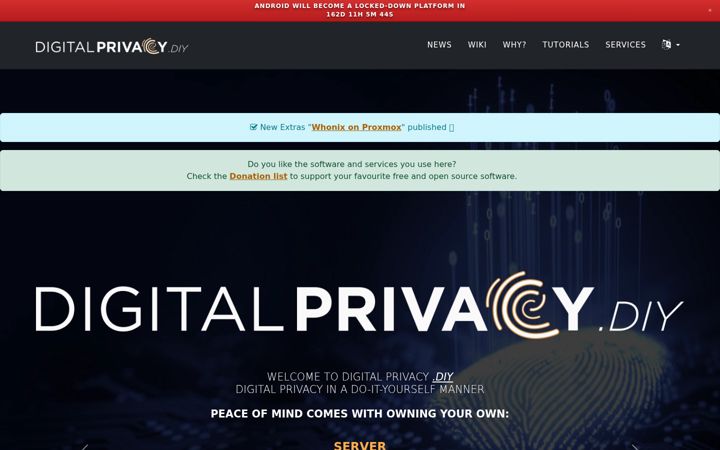 Ekraanipilt saidist digitalprivacy.diy
