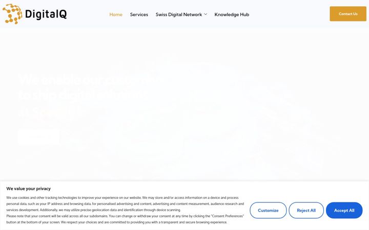 Screenshot of digitalq.ch